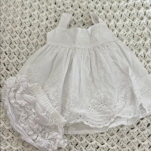 White Lace Diaper Cover with Ruffles for Special Occasions
